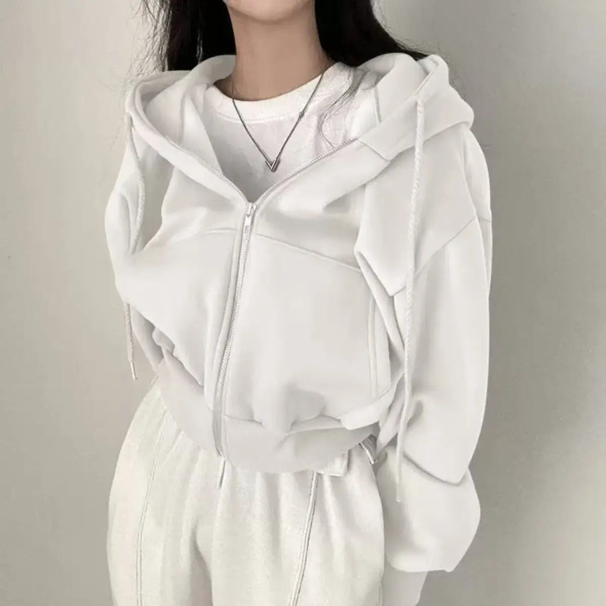 Women's Y2K Harajuku Streetwear Zip-Up Hoodie