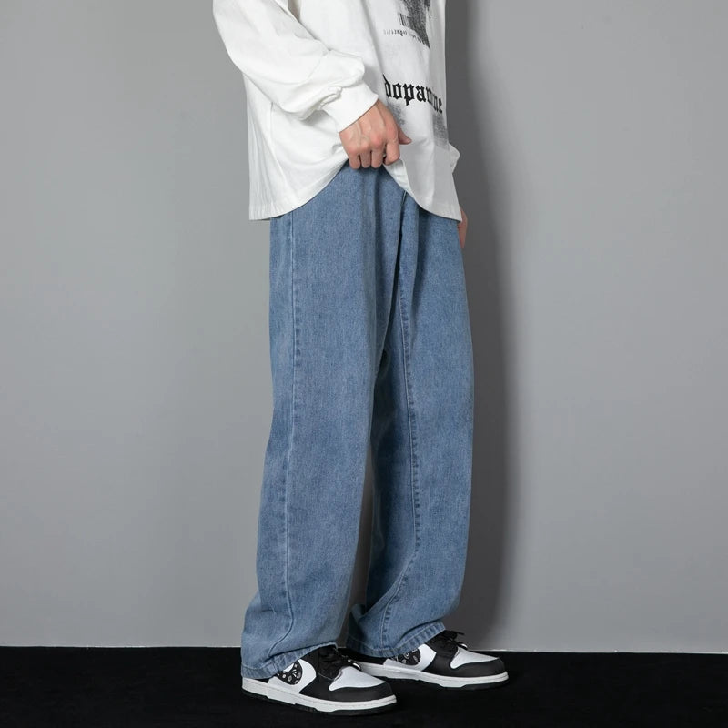 Korean Style Straight Leg Denim Jeans