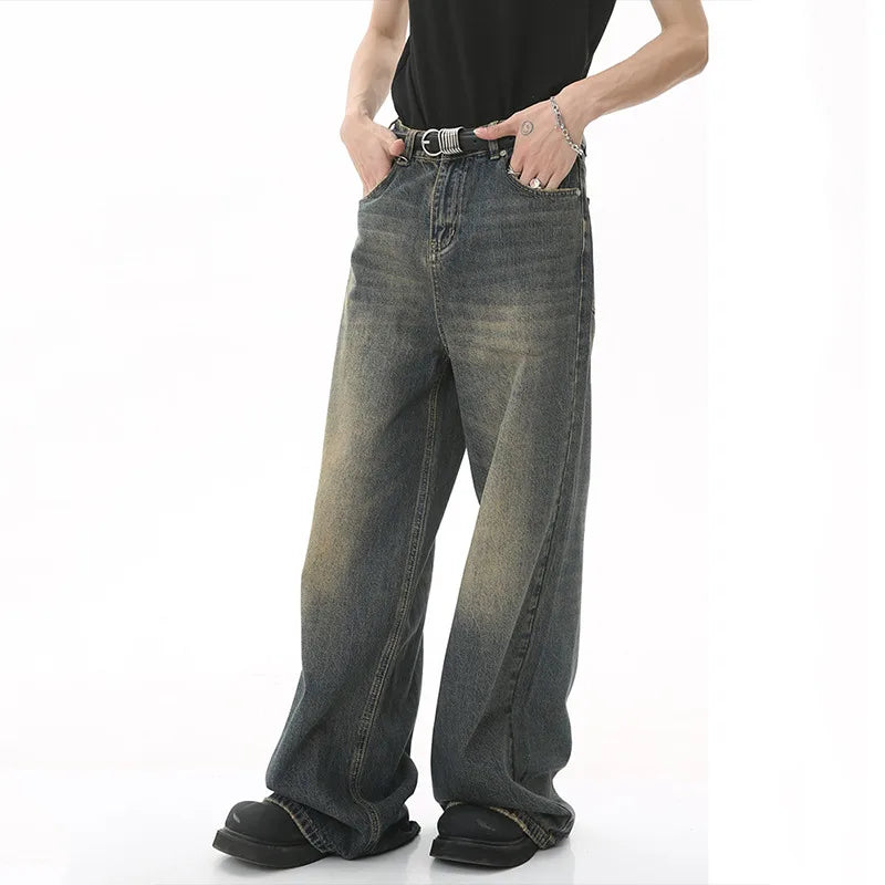 IEFB Summer Men's Denim Jeans Straight & Casual