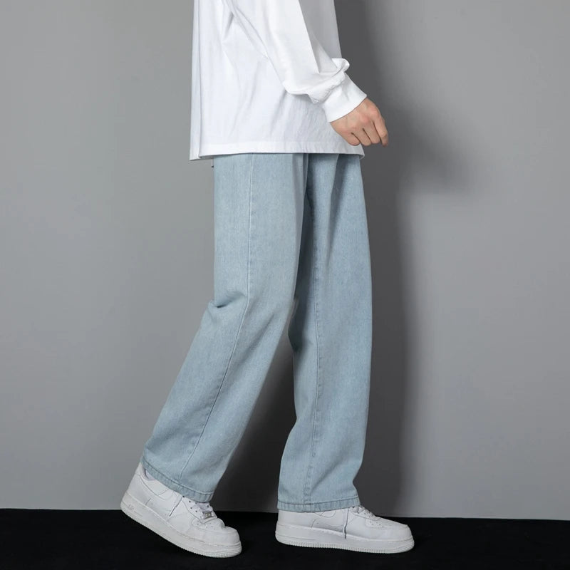 Korean Style Straight Leg Denim Jeans