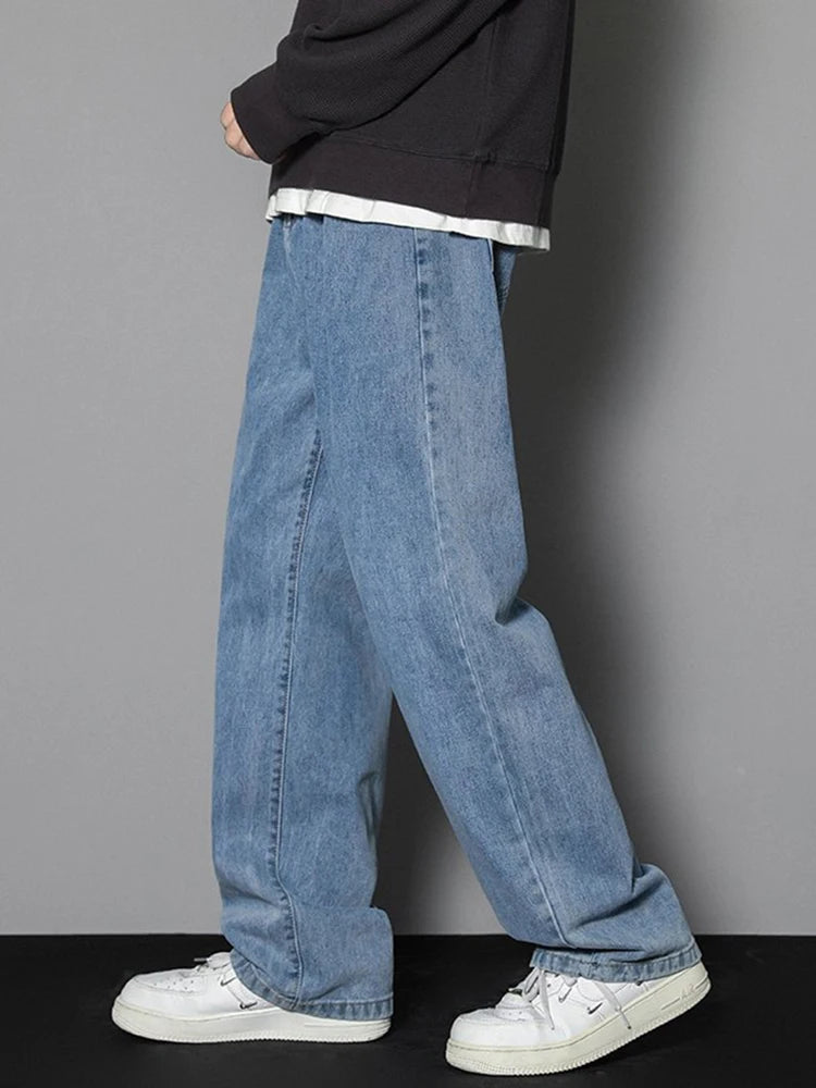 Korean Style Straight Leg Denim Jeans