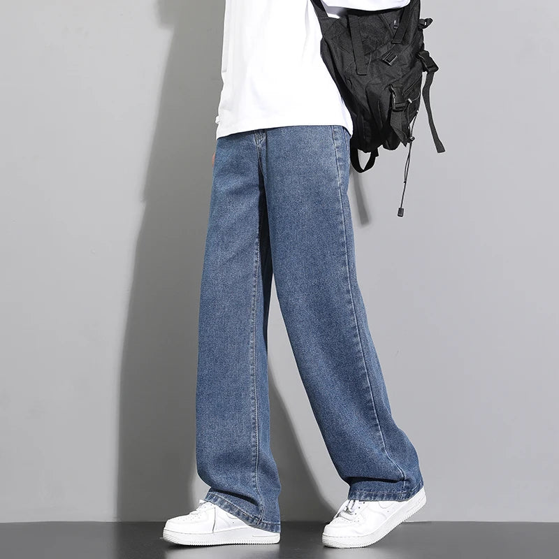 Korean Style Straight Leg Denim Jeans