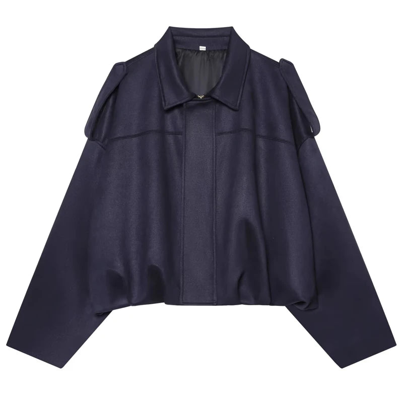 HXAO Women's Bomber Zipper High Street Cropped Jacket