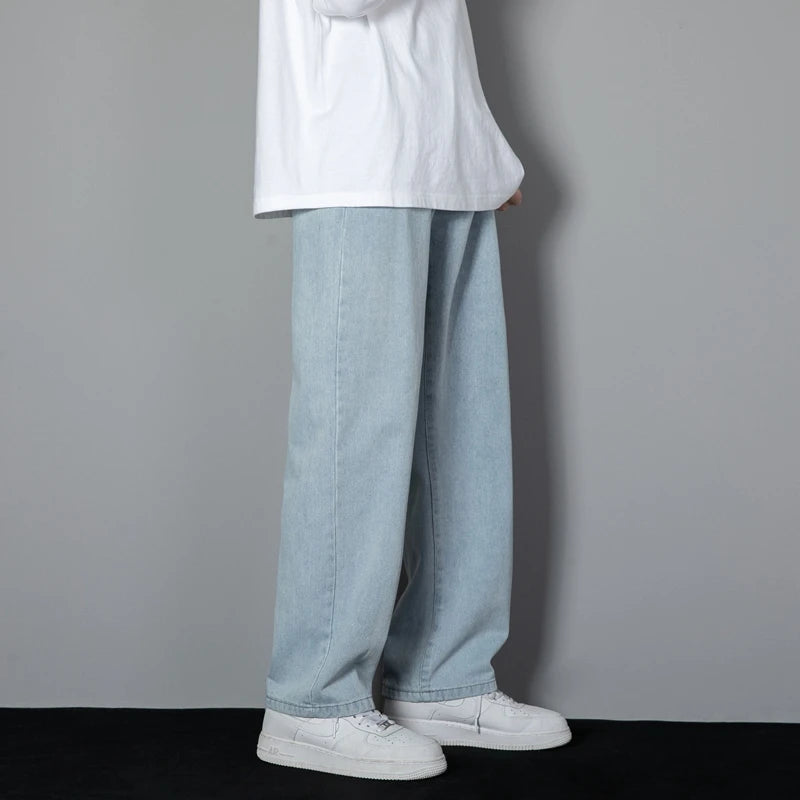 Korean Style Straight Leg Denim Jeans