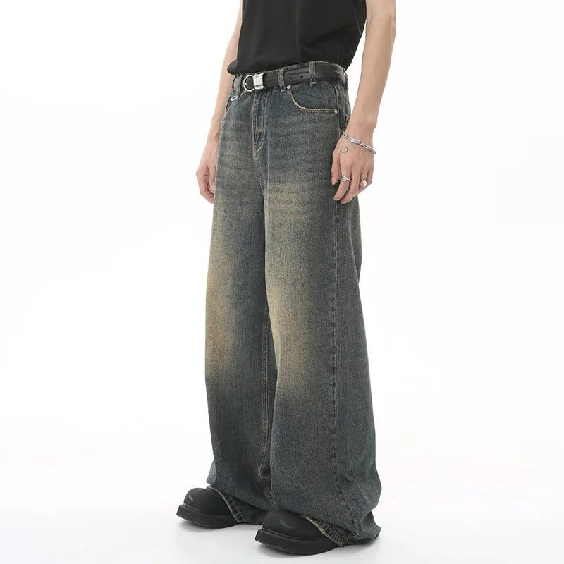 IEFB Summer Men's Denim Jeans Straight & Casual