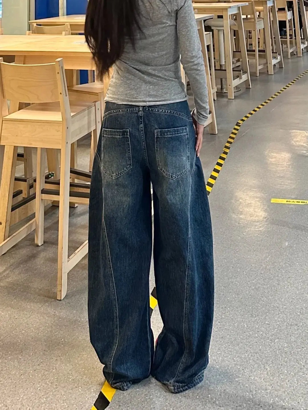 Y2K High Waist Wide Leg Denim Loose Jeans