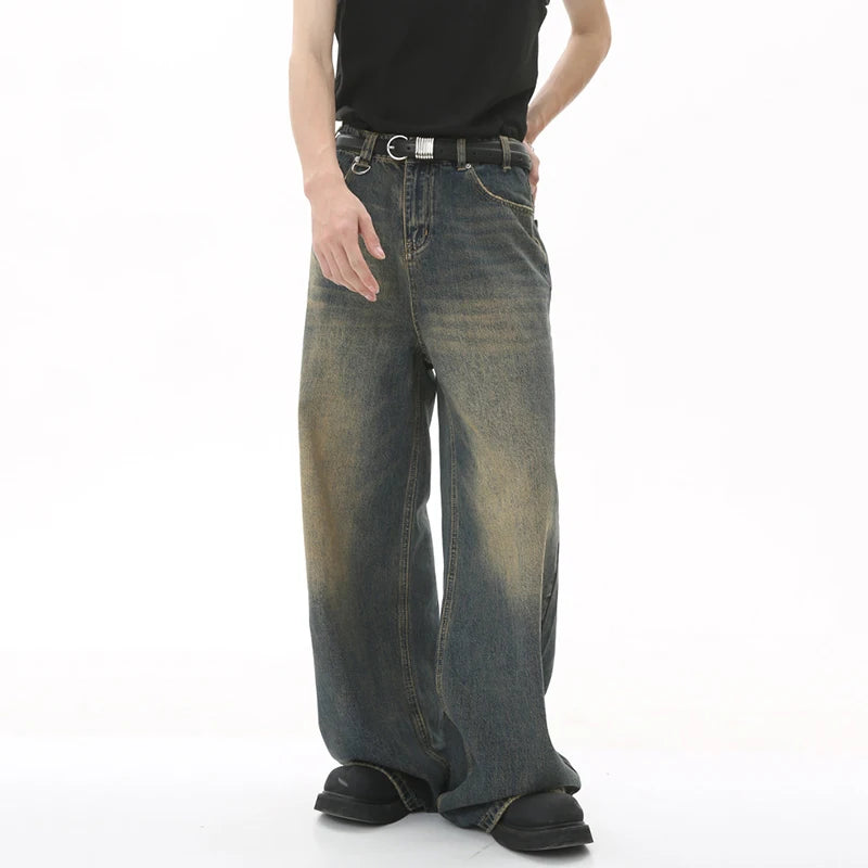 IEFB Summer Men's Denim Jeans Straight & Casual