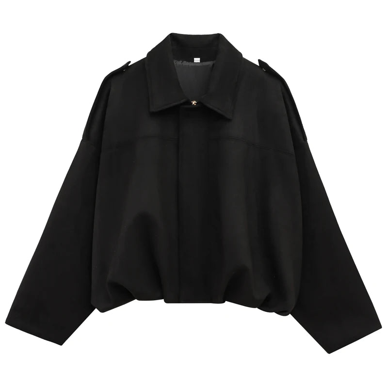 HXAO Women's Bomber Zipper High Street Cropped Jacket